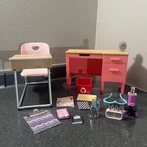 Our Generation Awesome Academy School Desk Set
